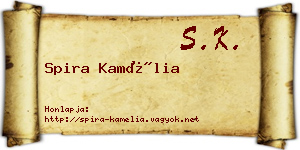 Spira Kamélia névjegykártya